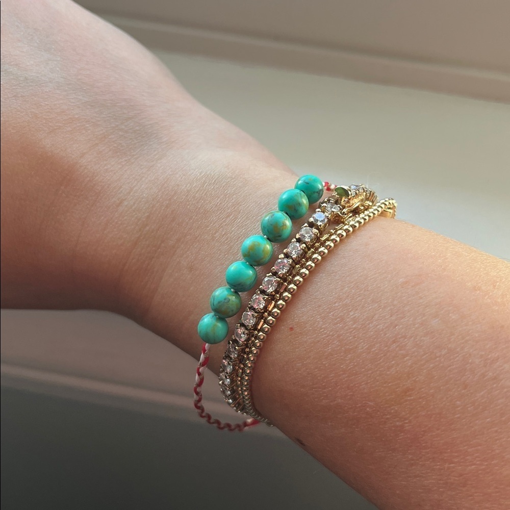 Alex and Ani Adjustable Turquoise Bead Bracelet - Picture 3 of 3